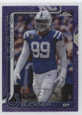 2025 Topps Chrome Purple Leather Refractor 17/75 DeForest Buckner #133 1mw3