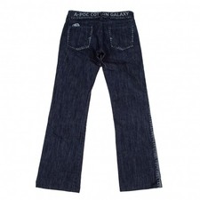 ISSEY MIYAKE A-POC INSIDE Jacquard Jeans Flare Pants Size 2 K-121588 