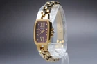 SEIKO Tank Gold Red Bracelet Roman Ladies Qz Watch Vintage 1999 N MINT JAPAN