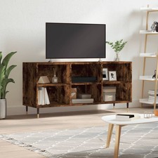 Modern Wooden 40 Inch TV Tele Stand Unit Cabinet With Open Storage Shelves Wood