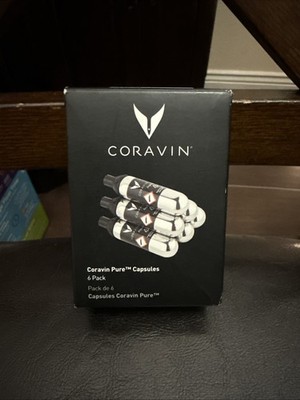 Coravin Wine Preservation Replacement Argon Capsules, 6-Pack, Expires 02/27