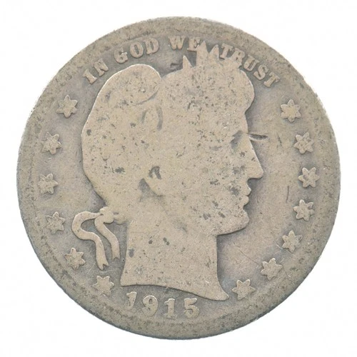 BETTER 1915-S Liberty Barber 90% Silver US Quarter *140