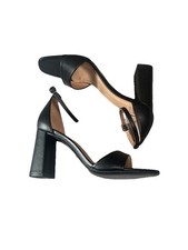 A New Day Women's Ankle Strap High Block Heel Size 9.5 Foam Insole Statement