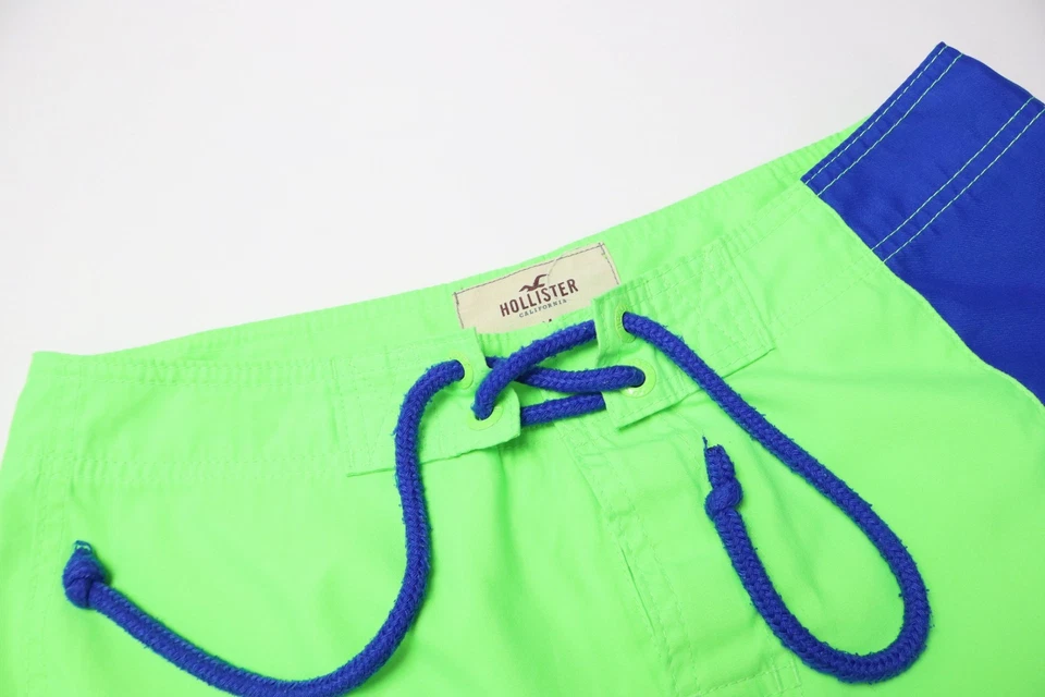 Hollister Swim Trunks Men's M Elastic Band Drawstring Green Tenue De Plague - Image 4 of 4