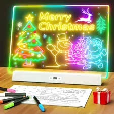 LED Note Board with Colors Rechargeable 17-Inch Doodle Glow 9-Mode Light Up