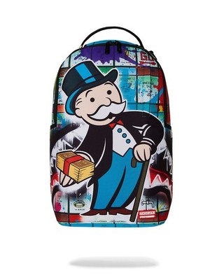 Sprayground Monopoly Man Sprayed Board DLXR Backpack Unisex Multicolor Bag SPR66