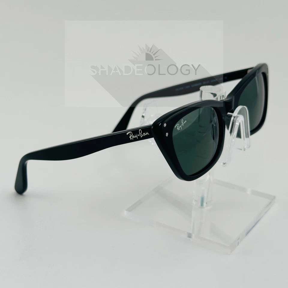 NUEVO Ray-Ban RB 2299 Dama Burbank Mujer Ojo de Gato 52-20 Pulido Negro G-15 Foto 3 de 4