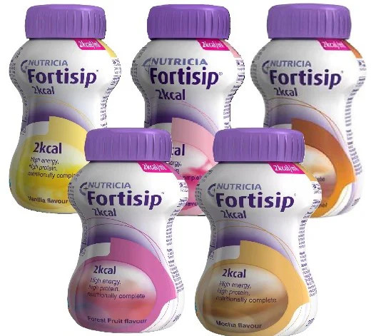 Forti sip 2.0 kcal Milkshake Nutritional Drinks Mixed Flavours 200ml x 24