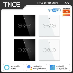 TUYA Intelligent WiFi Panneau mural LED Commutateur de dimmer Lumière Télécommande vocale E