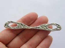 4 Angel wing spacer beads antique silver tone AW100