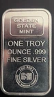 1 oz Silver Bar - 999 fine - (Golden State Mint) Sigma metalitics verified