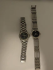 ESQ Dive Watch Women 27mm Blue Dial  Date Round Other Misc Watch Needs Batteries