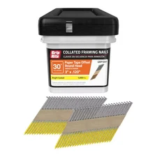 Grip Rite Framing Nails 3 in 0120 30 Degree Paper Collated Round Head Shank Pro