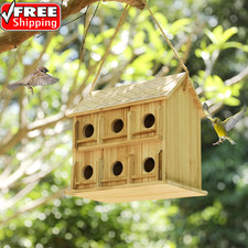Bird Houses for Outside,12 Hole Bird House Room for 12 Bird Families - Large Woo