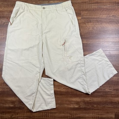 SIMMS COR3 Pants Beige Tan Nylon Hiking Fishing Outdoors Lightweight Men L 36x29