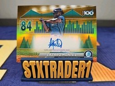 2024 BOWMAN LAZARO MONTES 2024 BOWMAN SCOUTS' TOP 100 AUTO GOLD REFRACTOR /50