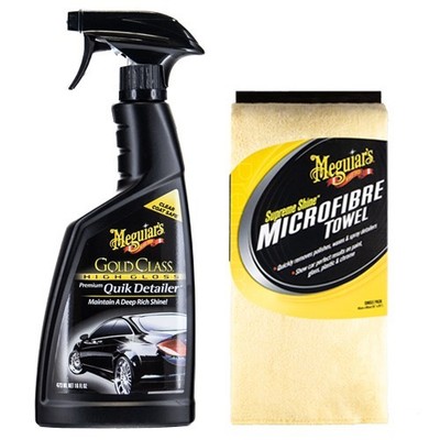 Meguiar's Gold Class  Quik Detailer Lackreiniger + Shine Mikrofaser Handtuch