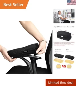 Ergonomic Memory Foam Office Chair Armrest Pads, Comfy Gaming Chair Arm Rest ...