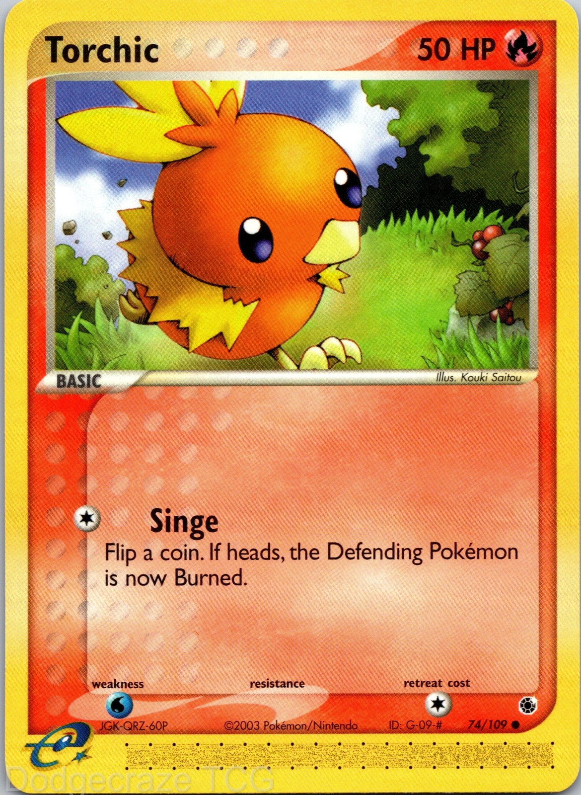 Torchic 74/109 Common Ruby & Sapphire Pokemon NM
