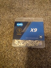  ZU KMC X9 9-Speed Bicycle Chain 116 Links Silver