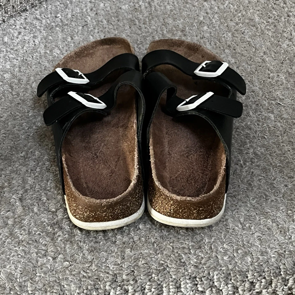 Sandalias Birkenstock Arizona de cuero negro súper agarre plantilla suave para hombre 44/285 Foto 4 de 4