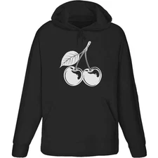 'Two Cherries' Adult Hoodie / Hooded Sweater (HO049819)