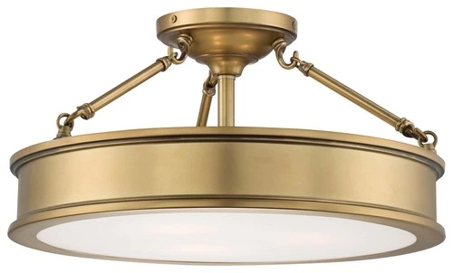Minka Lavery 4177-249 Harbour Point 3 Light 19"W Semi-Flush - Gold - Picture 1 of 1