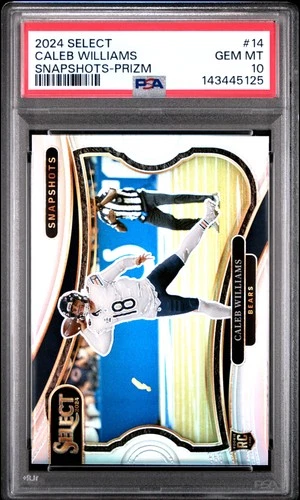 2024 PANINI SELECT SNAPSHOTS PRIZM #14 CALEB WILLIAMS ROOKIE RC PSA 10