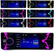 AUTORADIO 1 DIN BLUETOOTH CON SCHERMO STEREO AUTO 4 CANALI MP3 SD CARD USB LED