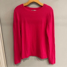 InCashmere | XL | bright pink crew next cashmere Fuchsia Sweater
