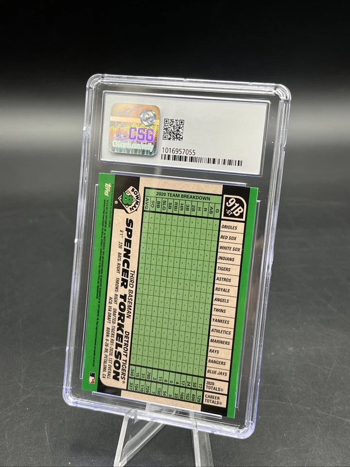 2021 Bowman (1991 Bowman Design) Spencer Torkelson, #91B-ST, Atomic Ref CSG 9 - Image 3 of 3