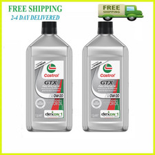 (2 Pack) Castrol GTX Full Synthetic 0W-20 Motor Oil 1 Quart Bottle Protect 55.04 per gallon