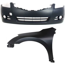Front Bumper Cover Fender Kit For 2010-2012 Nissan Altima Primed Sedan 4-Door