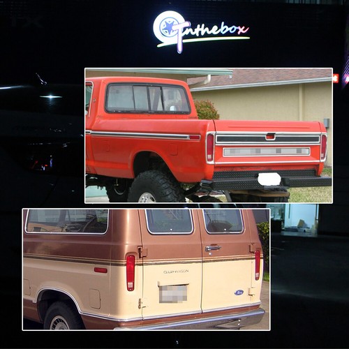 Red Tail Light Set For 1973-1979 Ford Truck 1978-1979 Bronco 1975-1991 Econoline - Picture 6 of 8