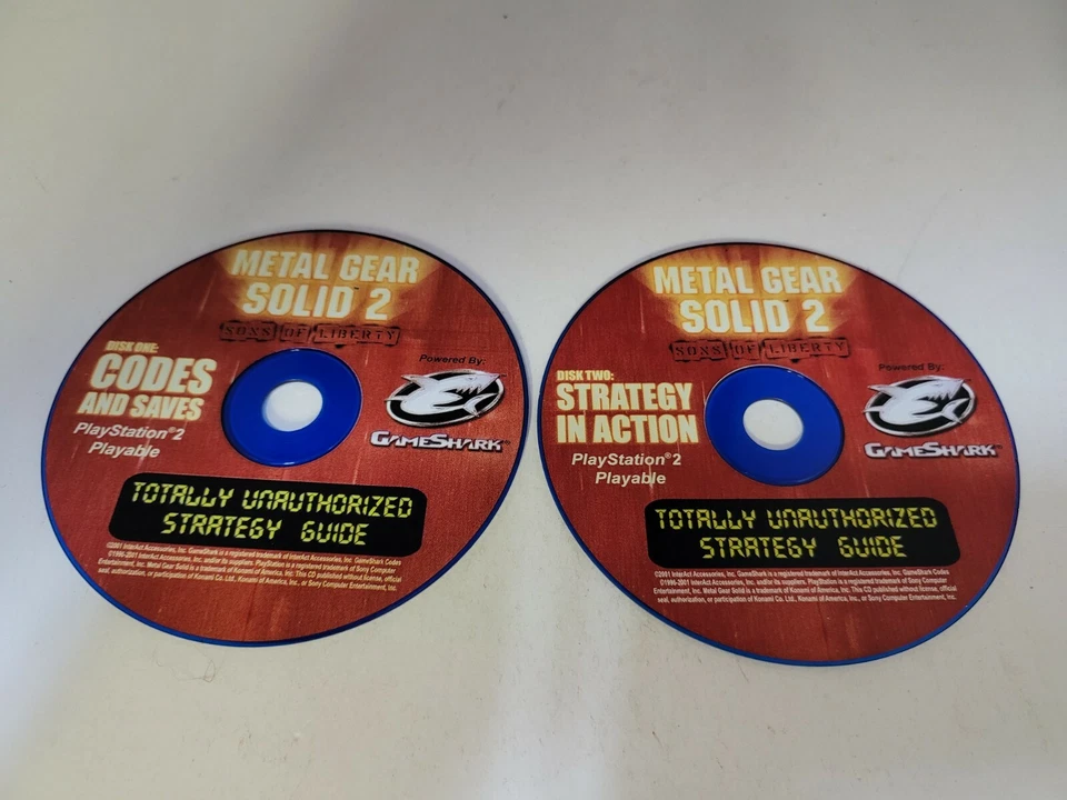 NEW METAL GEAR SOLID 2 STRATEGY GUIDE FOR PS2 PLAYSTATION 2 W/2 GAMESHARK CD'S - Image 2 of 4