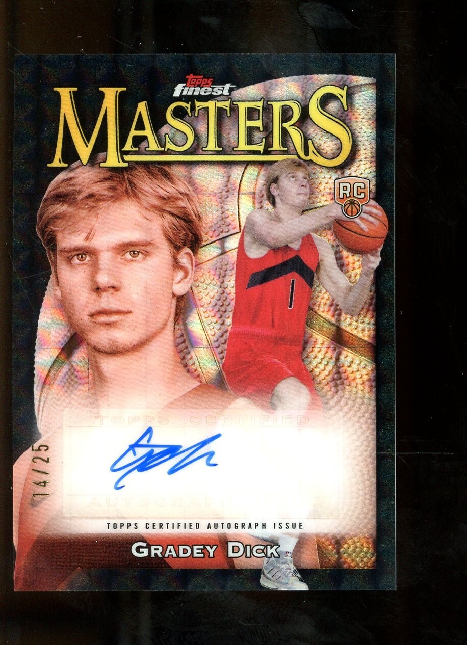 2023-24 Topps Finest Masters Black Refractor Gradey Dick /25 #MA-GD Rookie AUTO