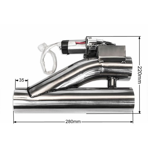 Auspuffklappe Elektrisch Edelstahl Klappen Auspuff Steuerung 76mm - Afbeelding 2 van 5