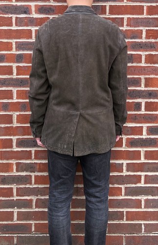AllSaints Mens SEATON Leather Blazer Jacket Medium All Saints Bomber Biker B230 - Picture 5 of 11