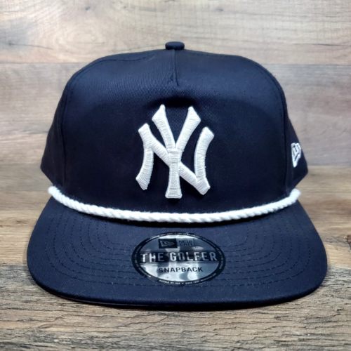 New York Yankees New Era The Golfer Navy Blue Snapback White Rope Hat Cap NEW