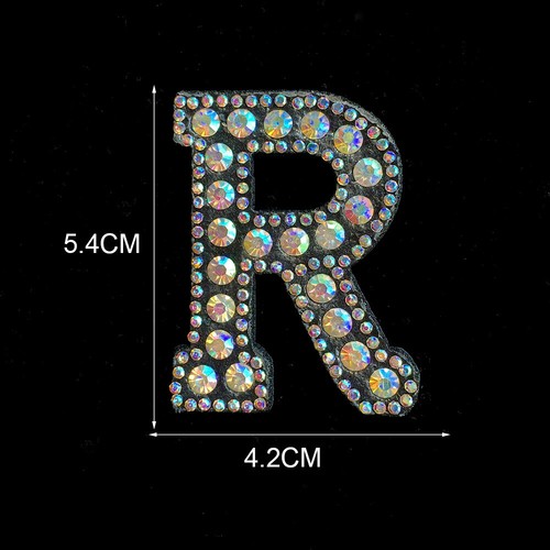 Rhinestone English Alphabet Letter 3D Iron On letters Patch For Cloth Bags Shoes - Picture 23 of 31