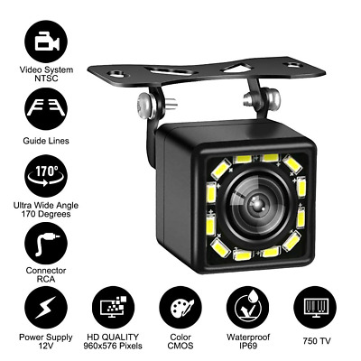 HD Car Rear View Backup Camera LED Night Vision 170 Degree Reversing Camera IP69 HD Car Rear View Backup Camera LED Night Vision 170 Degree Reversing Camera IP69