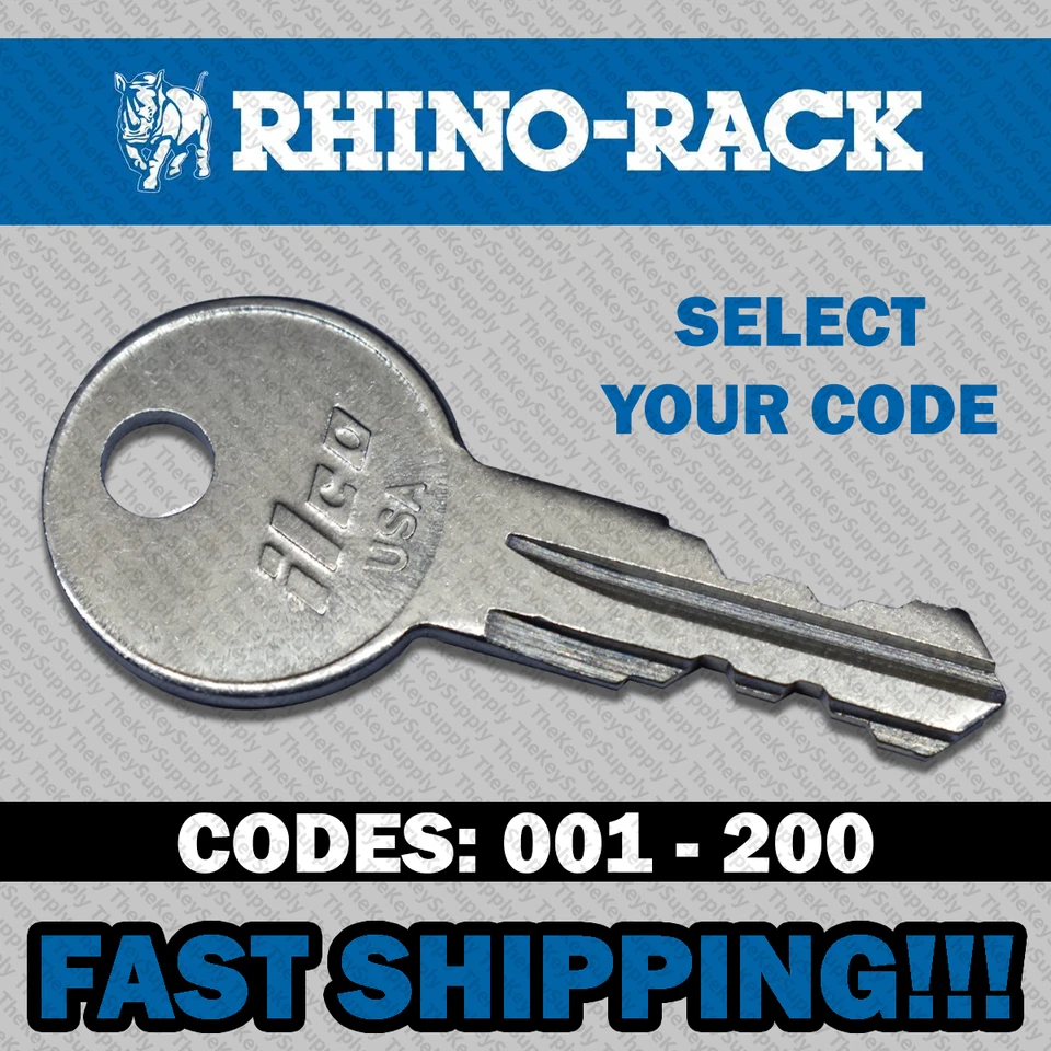 AFTERMARKET Rhino Rack Replacement Key Cut to Your Code 001 - 200