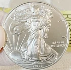 2011 *KEY DATE* (BU) 0.999 PURE 1 OZ AMERICAN  SILVER LIBERTY EAGLE ROUND