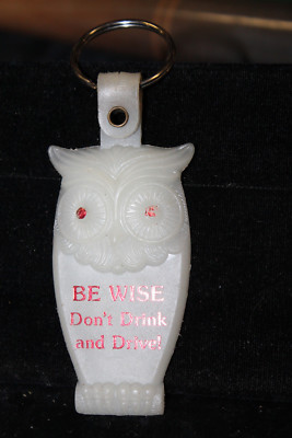 Be Wise Don't Drink and Drive! OWL Keychain Key Ring MADD Northern MD
