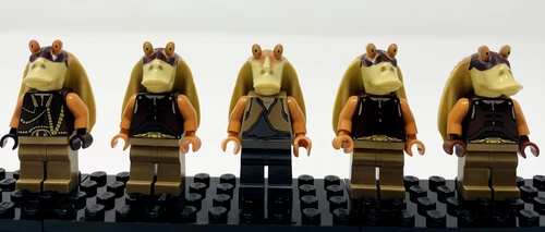 Lego Star Wars five minifigures lot rare Gungan soldiers and Jar Jar Binks