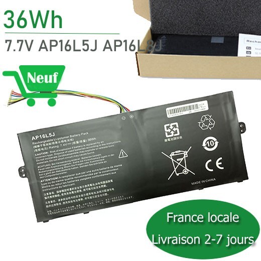 Batterie AP16L5J pour Acer TravelMate TMX514-51 ordinateur portable de rechange 4600mAh
