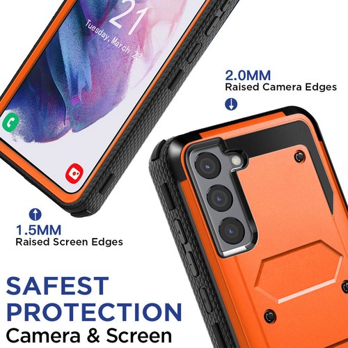 Orange For Samsung Galaxy S21 Ultra/FE/S21+ Rubber Bumper Case Cover Accessories - Zdjęcie 3 z 14