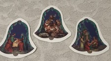 New Set Of 3 Christmas Static Window Stickers 7  Length By 3-5  Wide