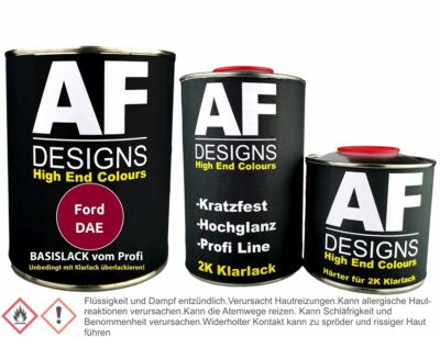 Ford DAE Garnet Red 1,25L Basislack Klarlack Härter Autolack spritzfertig