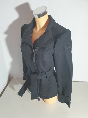 JOOP ! JEANS Jacke Übergangsjacke Gr. 34 schwarz Steppfutter Gürtel WIE NEU - Picture 3 of 6